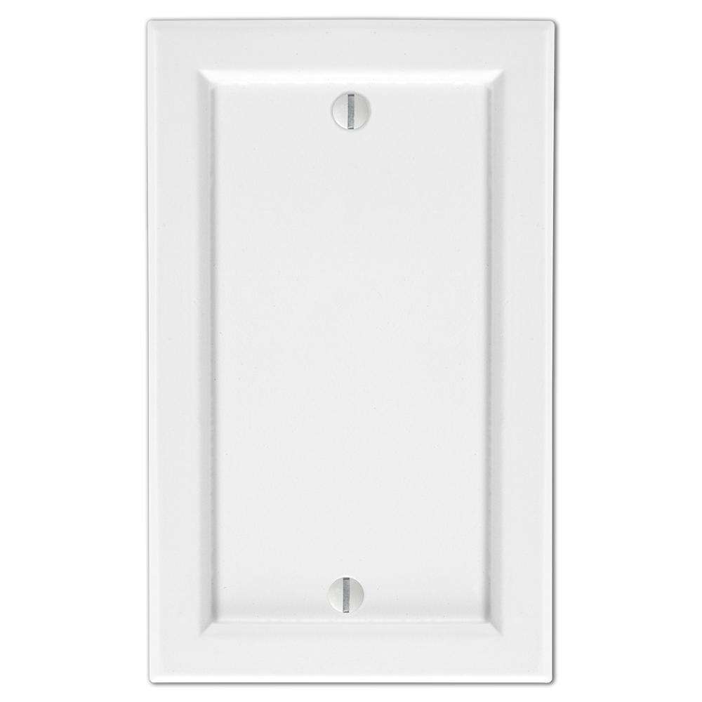 Shaker White Wood Blank Wallplate