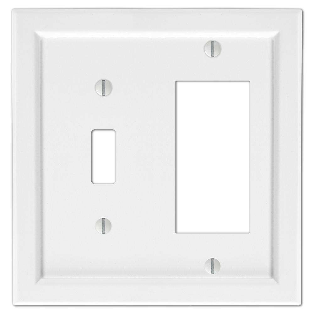 Shaker White Wood Toggle / Rocker (GFI) Wallplate