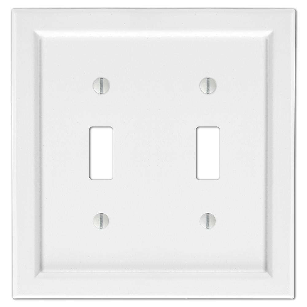 Shaker White Wood Double Toggle