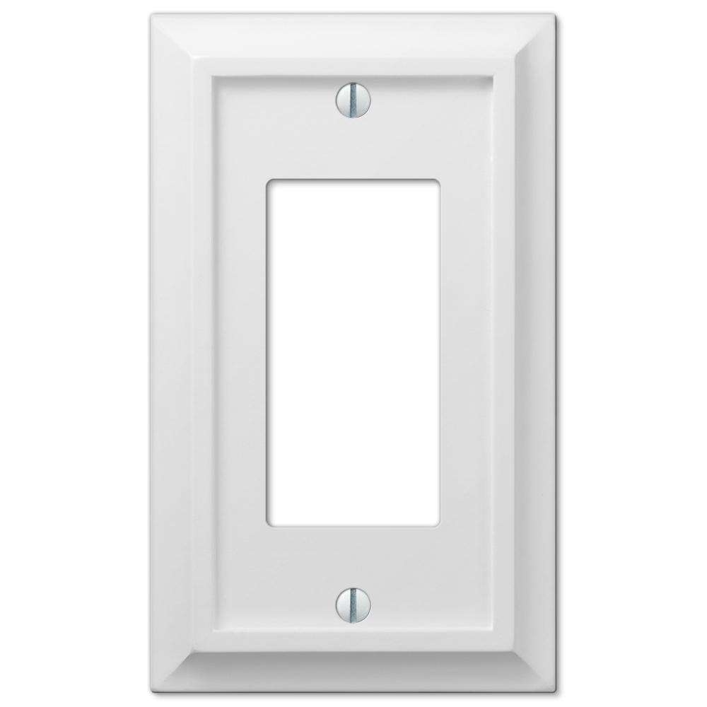 Deerfield White Wood 1 Rocker (GFI) Wallplate