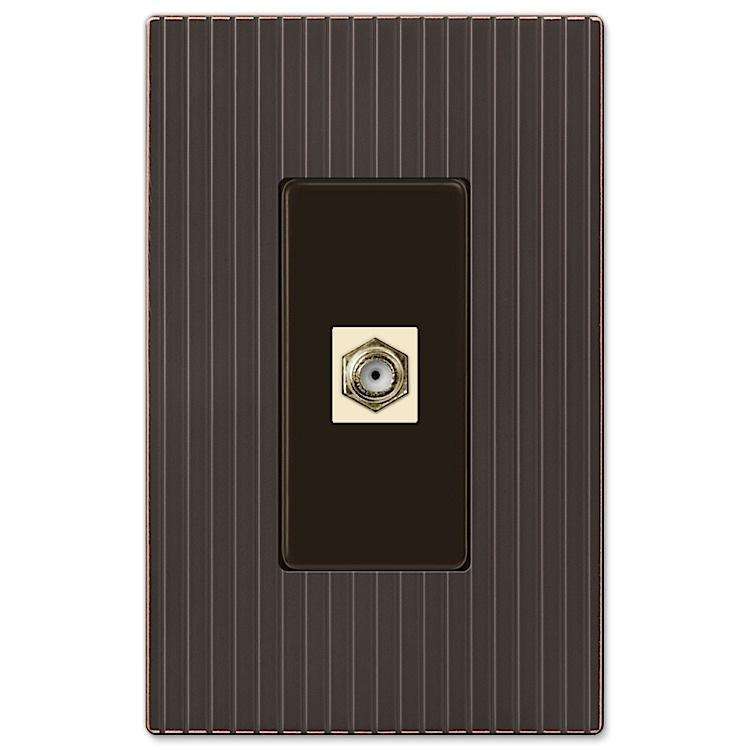 Mies Aged Bronze 1 Cable TV with Hardware