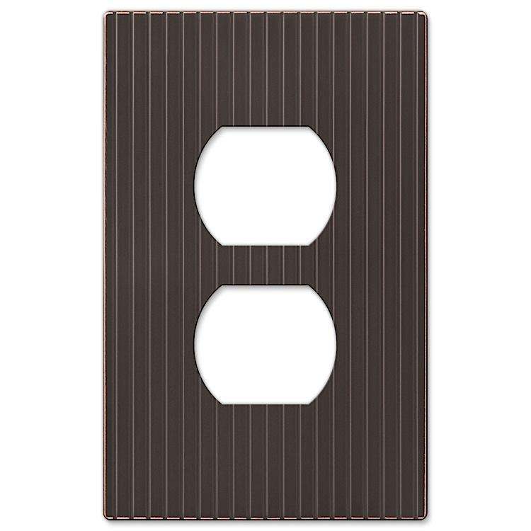 Mies Aged Bronze 1 Duplex Outlet - Wallplatesonline.com