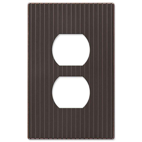 Mies Aged Bronze 1 Duplex Outlet - Wallplatesonline.com
