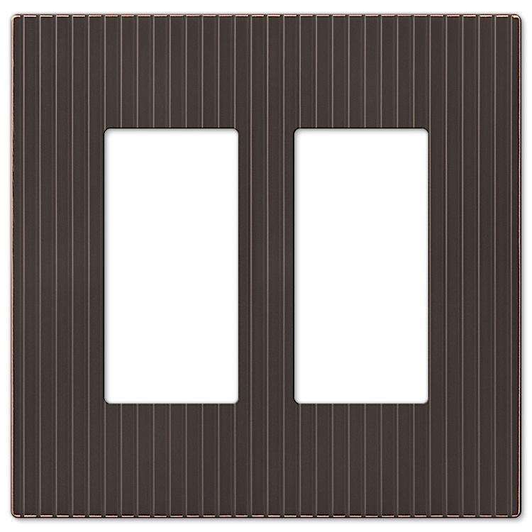 Mies Aged Bronze 2 Rocker (GFI) - Wallplatesonline.com