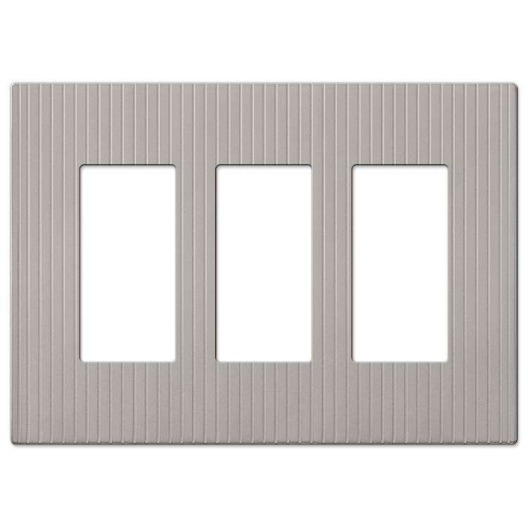 Mies Satin Nickel 3 Rocker (GFI) - Wallplatesonline.com