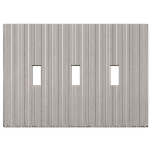 Mies Satin Nickel Triple Toggle - Wallplatesonline.com