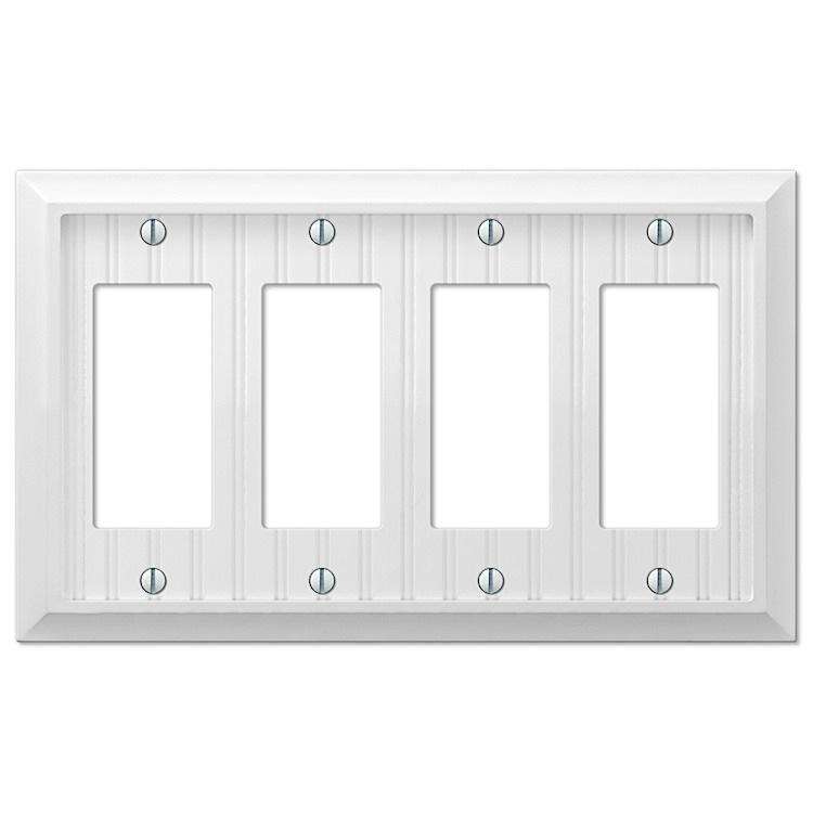 Discontinued Cottage White Wood 4 Rocker (GFI) - Wallplatesonline.com