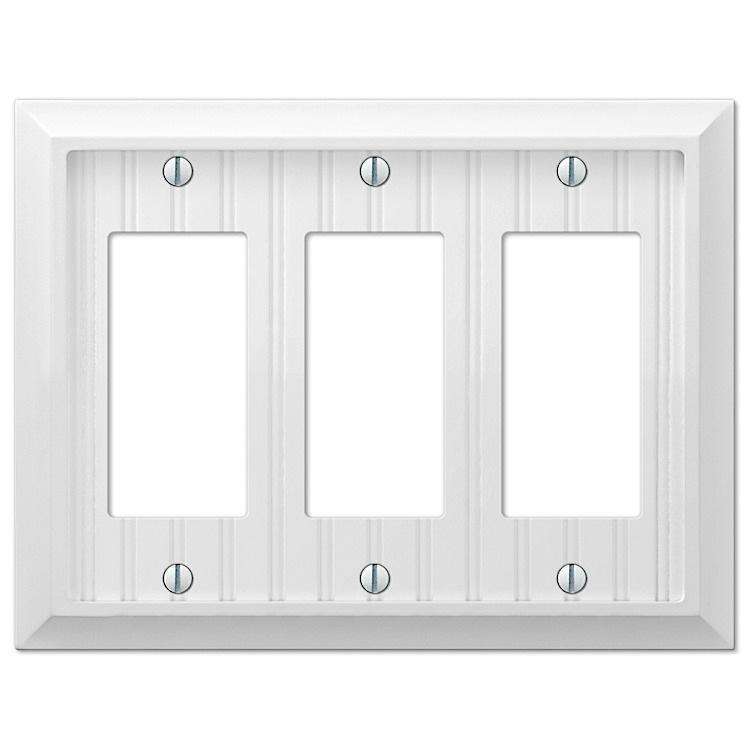 Discontinued Cottage White Wood 3 Rocker (GFI) - Wallplatesonline.com