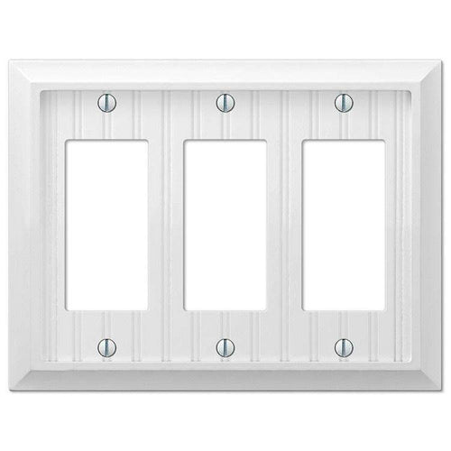 Discontinued Cottage White Wood 3 Rocker (GFI) - Wallplatesonline.com