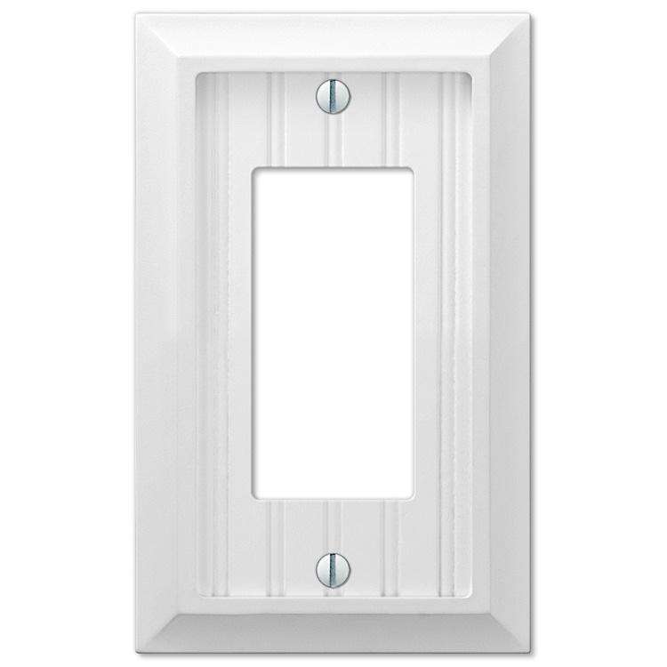 Discontinued Cottage White Wood 1 Rocker (GFI) - Wallplatesonline.com