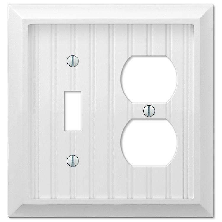 Discontinued Cottage White Wood Toggle / Duplex Outlet