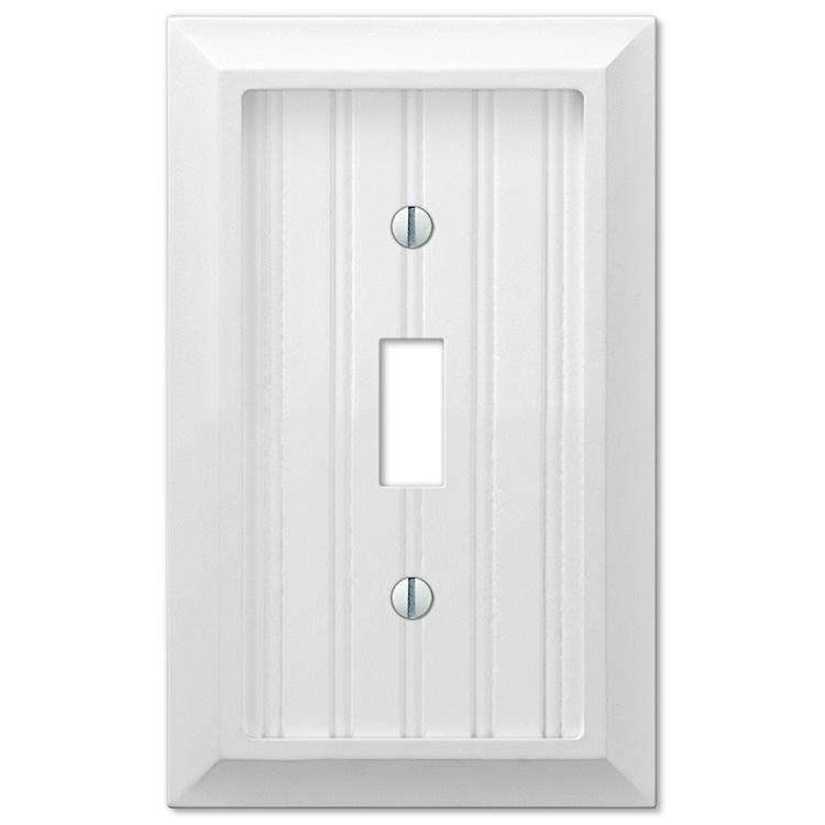 Discontinued Cottage White Wood Cover Plates - Wallplatesonline.com