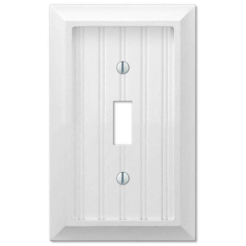 Discontinued Cottage White Wood Cover Plates - Wallplatesonline.com