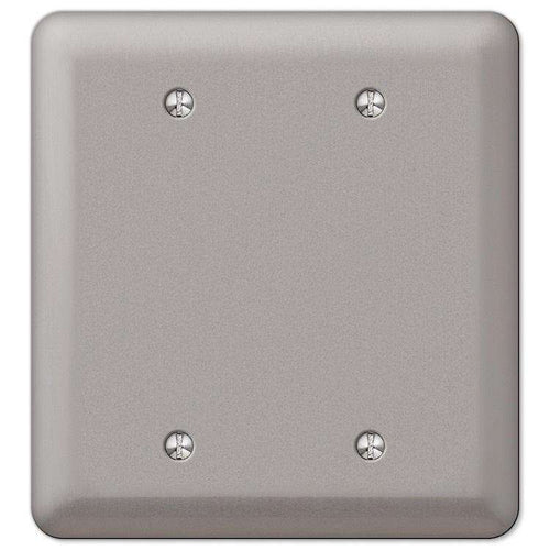 Devon Brushed Nickel 2 Blank - Wallplatesonline.com