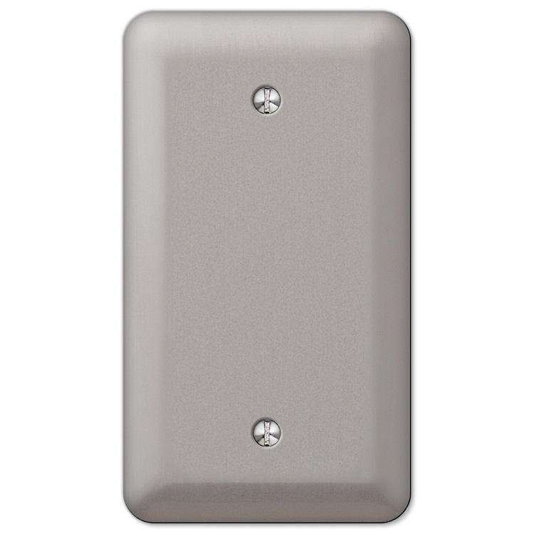 Devon Brushed Nickel 1 Blank - Wallplatesonline.com