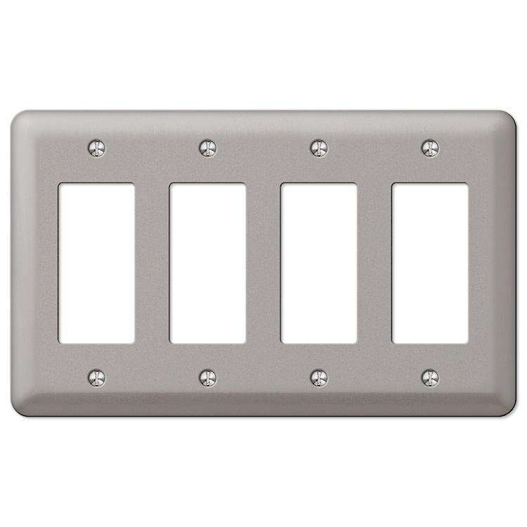 Devon Brushed Nickel 4 Rocker (GFI)