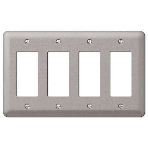 Devon Brushed Nickel 4 Rocker (GFI) - Wallplatesonline.com