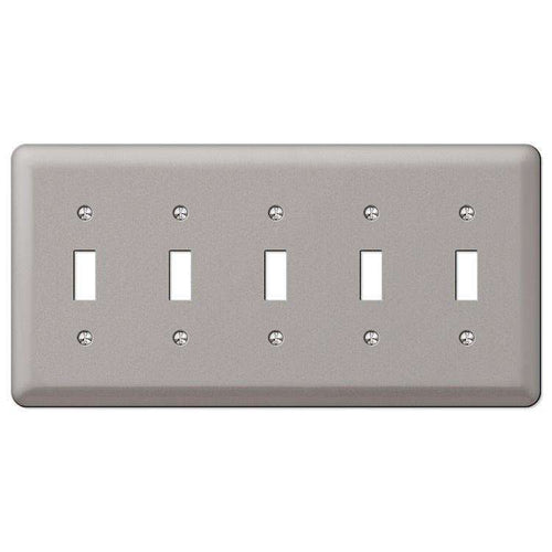 Devon Brushed Nickel 5 Toggle - Wallplatesonline.com