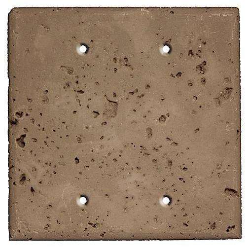 Cocoa Stone Double Blank Cover Plate