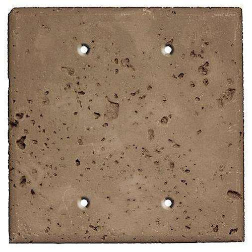 Cocoa Stone Double Blank Cover Plate