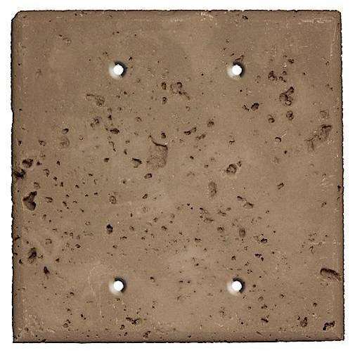 Cocoa Stone Double Blank Cover Plate - Wallplatesonline.com