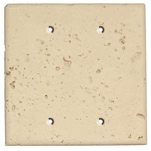 Sand Stone Double Blank Cover Plate - Wallplatesonline.com