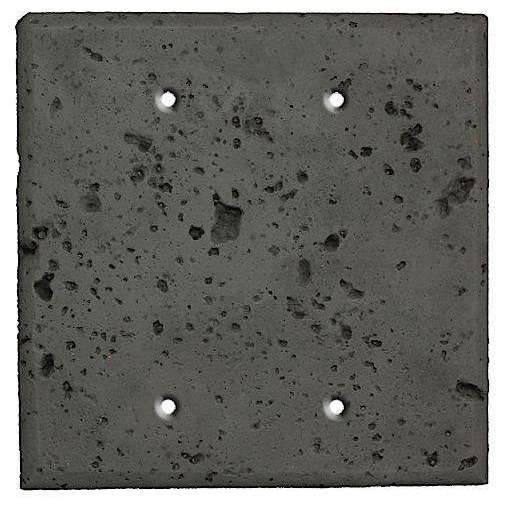Charcoal Stone Double Blank Cover Plate