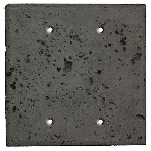 Charcoal Stone Double Blank Cover Plate - Wallplatesonline.com