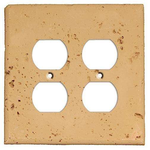 Caramel Stone 2 Duplex Outlet Cover Plate