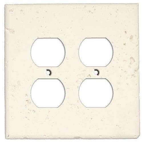 Paintable Stone 2 Duplex Outlet Cover Plate