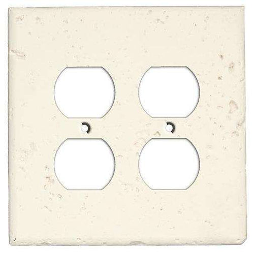 Paintable Stone 2 Duplex Outlet Cover Plate