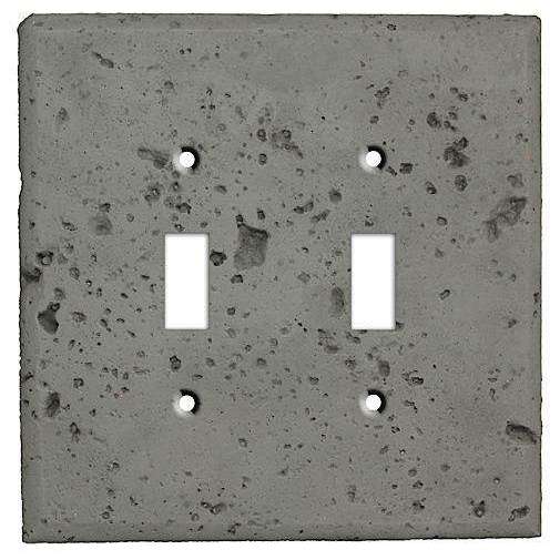 Gray Stone Double Toggle Switchplate - Wallplatesonline.com