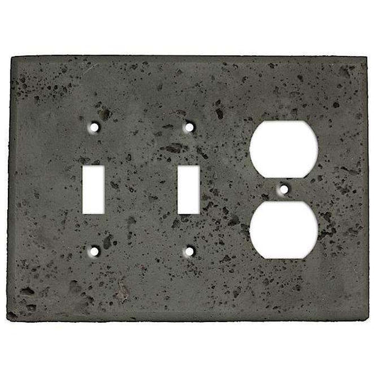 Charcoal Stone 2 Toggle / Duplex Outlet Cover Plate - Wallplatesonline.com
