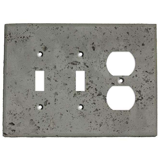 Gray Stone 2 Toggle / Duplex Outlet Cover Plate - Wallplatesonline.com