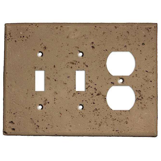 Cocoa Stone 2 Toggle / Duplex Outlet Cover Plate