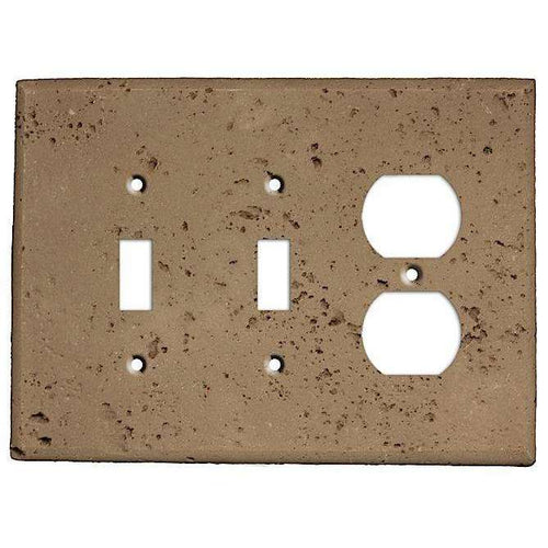 Cocoa Stone 2 Toggle / Duplex Outlet Cover Plate