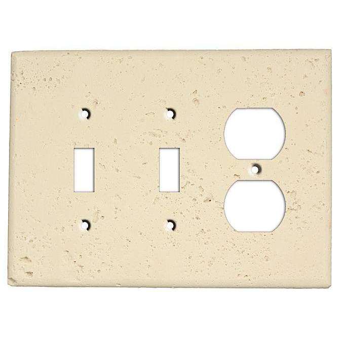 Bone Stone 2 Toggle / Duplex Outlet Cover Plate
