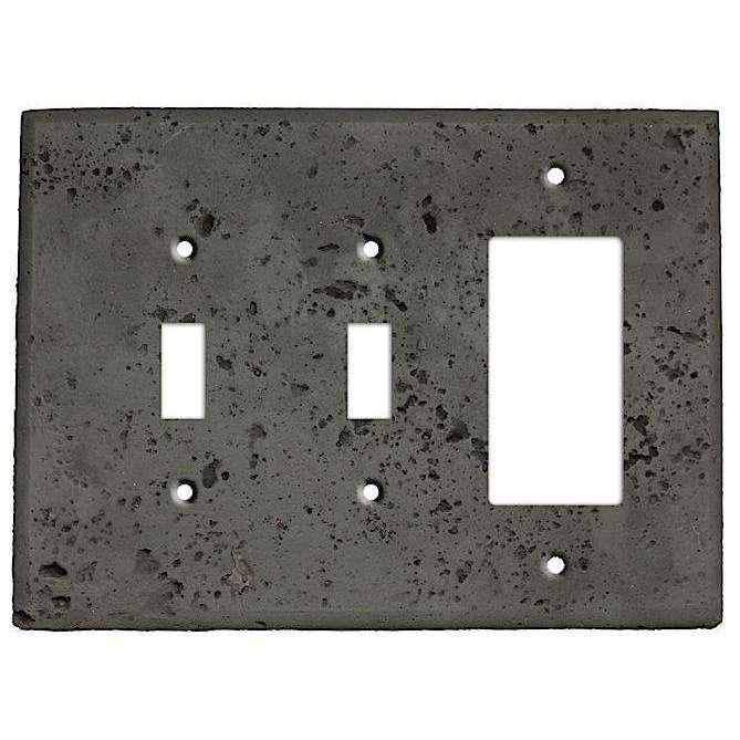 Charcoal Stone 2 Toggle / Rocker Cover Plate - Wallplatesonline.com