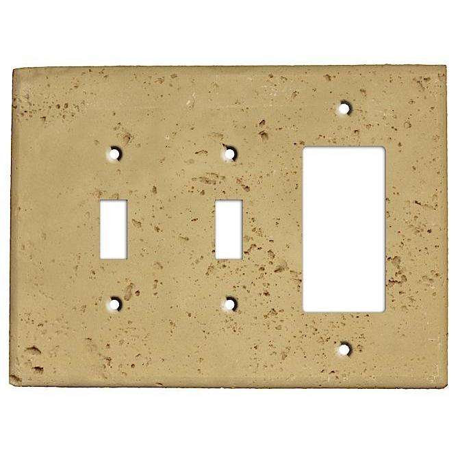 Khaki Stone 2 Toggle / Rocker Cover Plate