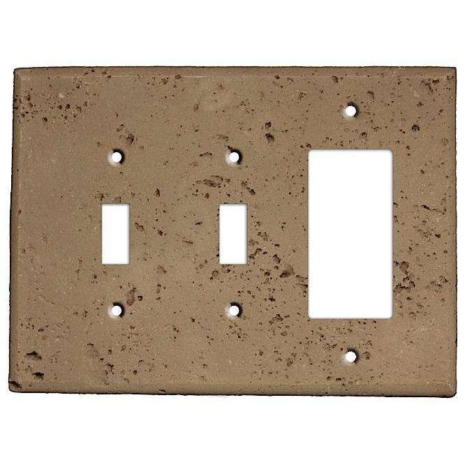 Cocoa Stone 2 Toggle / Rocker Cover Plate