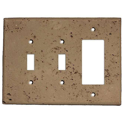 Cocoa Stone 2 Toggle / Rocker Cover Plate