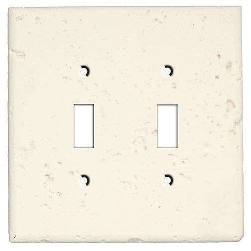 Paintable Stone Double Toggle Switchplate