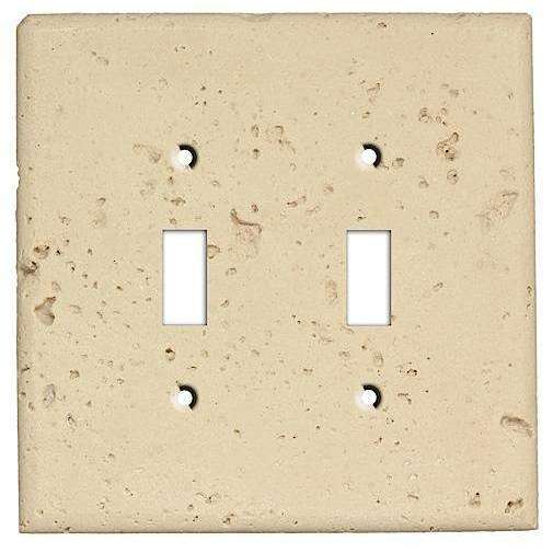Sand Stone Double Toggle Switchplate