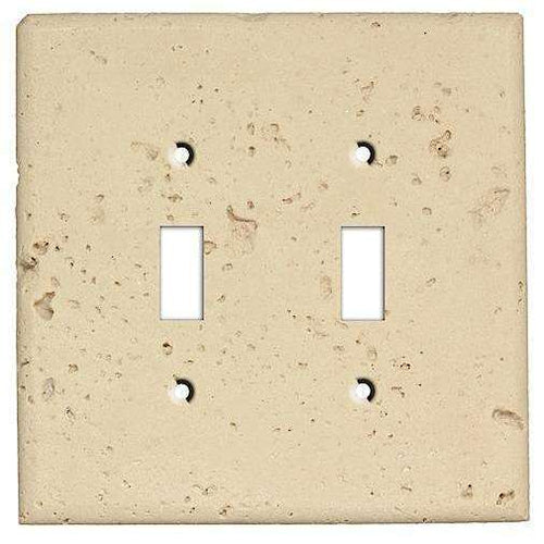 Sand Stone Double Toggle Switchplate
