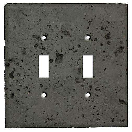Charcoal Stone Double Toggle Switchplate