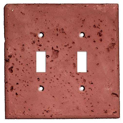 Brick Stone Double Toggle Switchplate