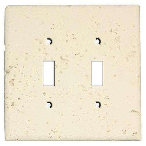 Bone Stone Double Toggle Switchplate