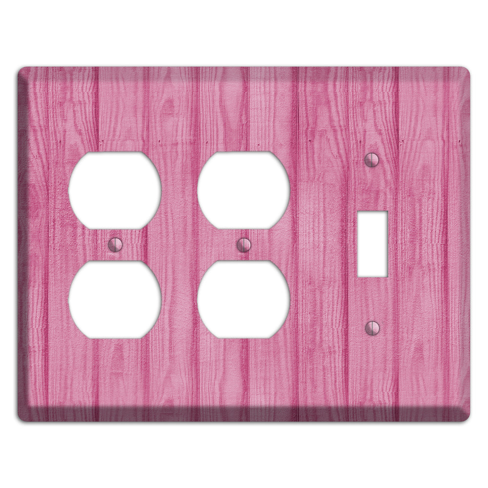 Can Can Pink Texture 2 Duplex / Toggle Wallplate