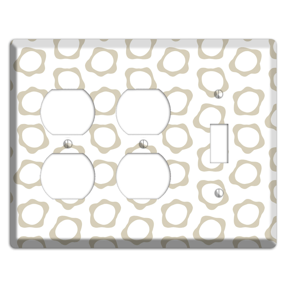 Simple Scandanavian Style X 2 Duplex / Toggle Wallplate