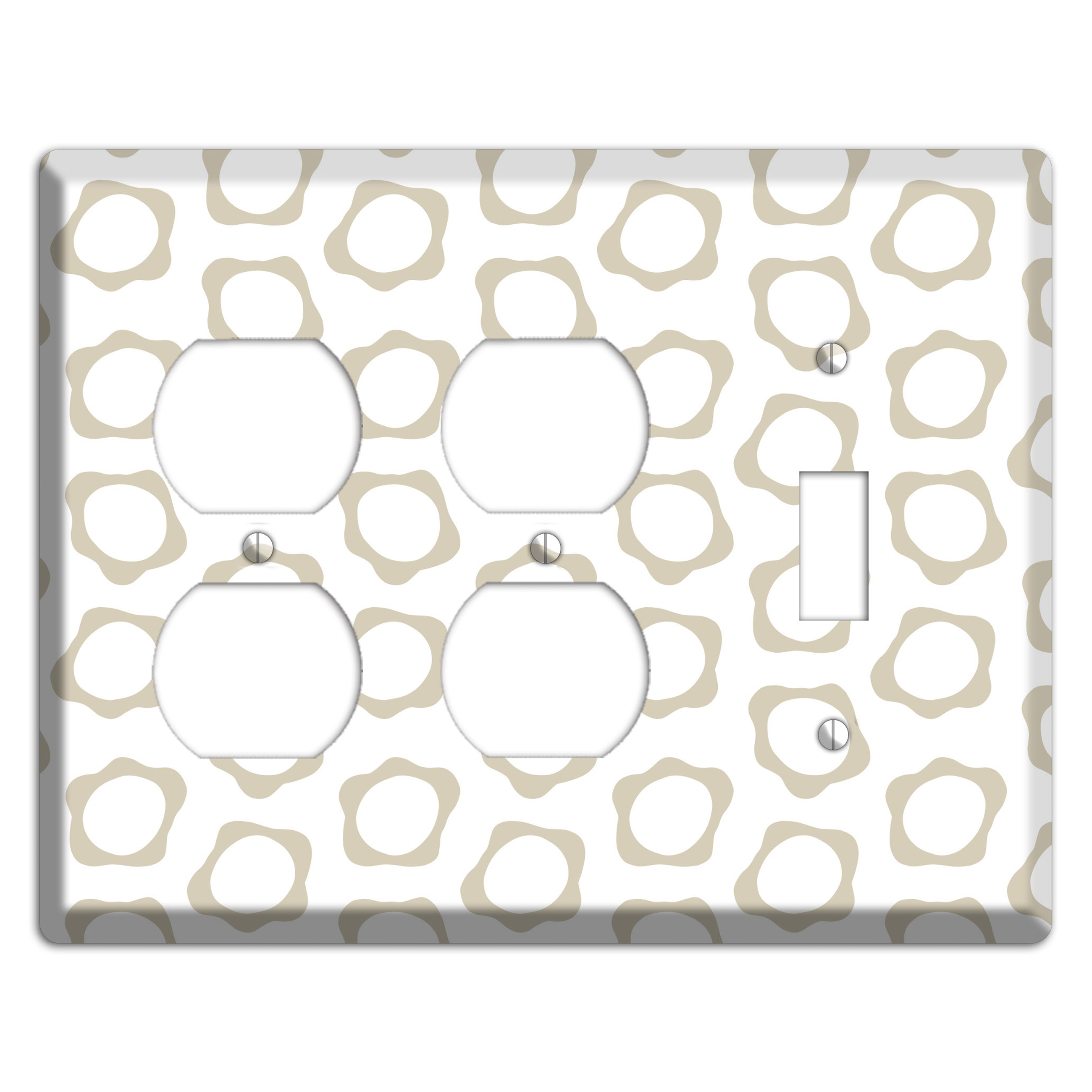 Simple Scandanavian Style X 2 Duplex / Toggle Wallplate